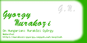gyorgy murakozi business card