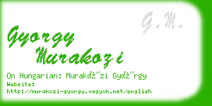 gyorgy murakozi business card